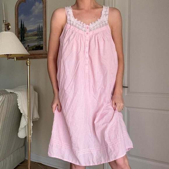Kim Rogers Other - Classic Lace-Trim Nightgown - Pink